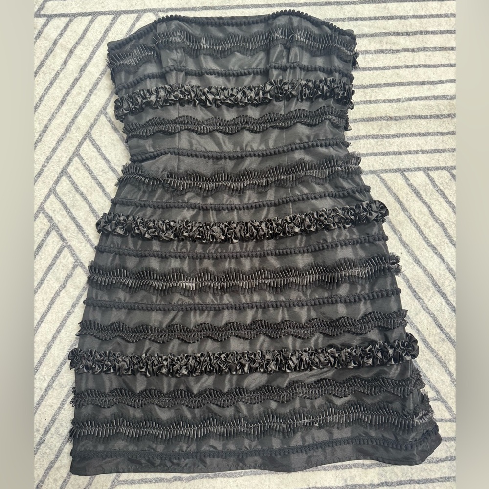 Laundry by Shelli Segal Strapless Tafetta Dress sz 2